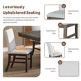 thumbnail image 5 of Traditional 7-Piece Dining Table Set for 6, 72" Extendable Kicthen Table with 12inch Butterfly Leaf and 6 Upholstered Dining Table Set, for Dining Room, 5 of 7