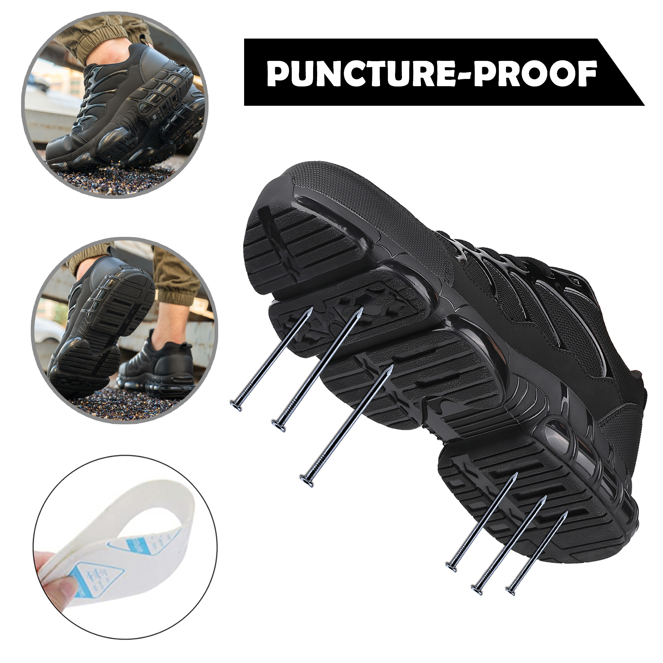 NIFOFISE Lightweight Steel Toe Safety Sneakers photo 3