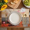 thumbnail image 4 of Plum Blossom Placemats Set of 4, Retro Flowers Country Nostalgic Placemats for Dining Table, Place Mats for Kitchen Tabletop, Waterproof Wipeable Dining Table Mats Set, 4 of 9