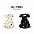 thumbnail image 5 of MHZLDYZ Girls Spring Dresses Size 14-16 Girls' Clothes Big Children's Dress Short Sleeved Square Neck Dress Polka Dot Dress Summer Dress Dresses for Teens Summer Dresses for Girls(White,110), 5 of 6