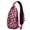 Rose-red-10, variant on Ocean Turtle and Coral Reef Print Sling Bag, Lightweight Crossbody Backpack with Tropical Nautical Design, Adjustable Strap, Multiple Compartments for Travel and Gym