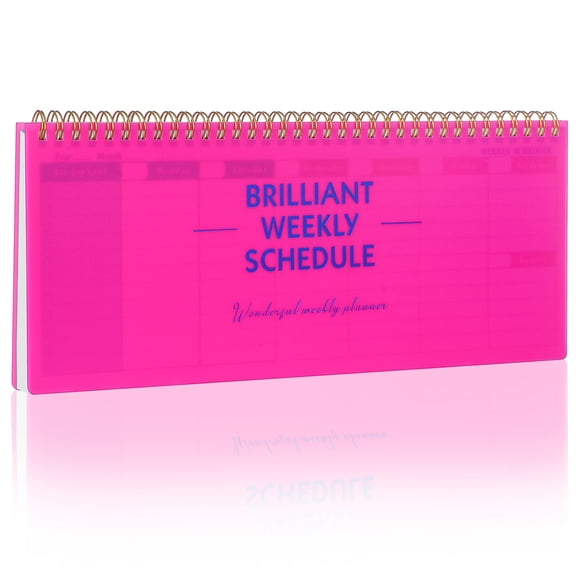 Planificador semanal Bloc de notas Organizadores semanales sin fecha Lista de tareas semanales Bloc de notas Rastreador de hábitos Diario Bloc de notas de escritorio para hombre y mujer Rosa