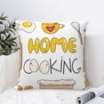 thumbnail image 4 of Honeii Home Cooking Print Throw Pillow, Square Decorative Pillow Forms Soft Fluffy Plump Pillow Decorative Pillow Inserts,Couch Pillows-26"x26", 4 of 7