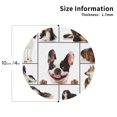 thumbnail image 2 of Honeii Pedigree dogs collage Print Leather Coaster Set of 4, Ideal for Safeguarding Your Furniture from Drinks Spills and Effortless cleanup-Round Shape, 2 of 6