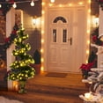 thumbnail image 2 of Costway 4FT Pre-lit Spiral Artificial Christmas Entrance Tree w/ Lights & Retro Urn Base, 2 of 10