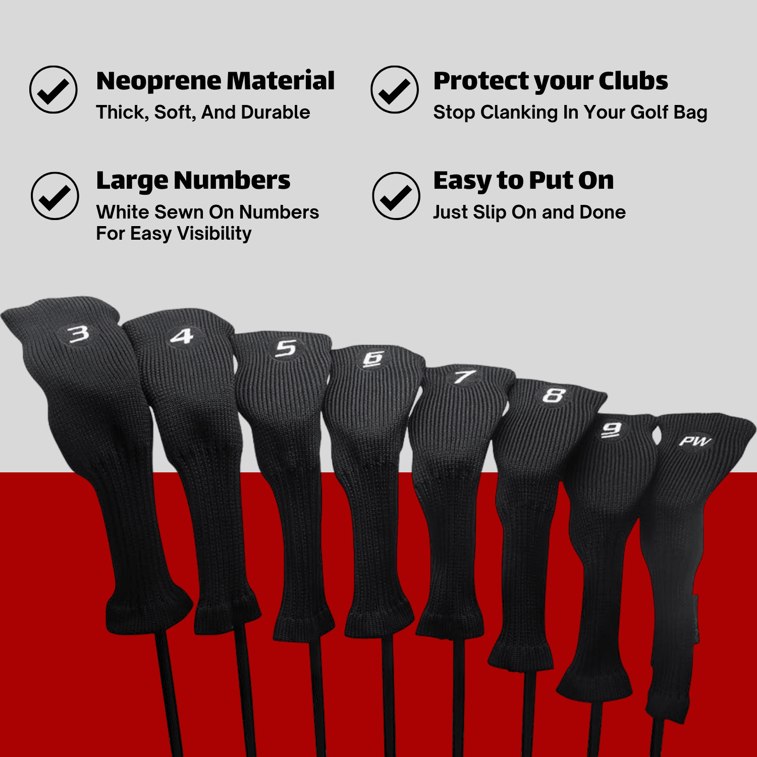 Right Handed Majek K5s Hybrid Set Senior Men's Standard with Jumbo Grips Includes 3-PW Clubs with Black Hybrid Headcovers and Black Majek Golf Hat