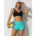 thumbnail image 3 of Sociala Women's Wide Waistband Swim Bottoms Bikini Tankini Ruched Swim Shorts, 3 of 6