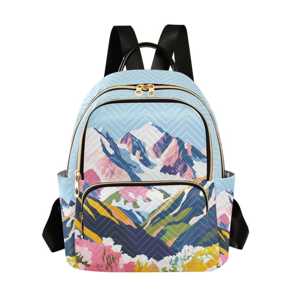 FORMRS Mini Backpack Purse for Women Travel Daypack Casual Shoulder Bag, Abstract Mountain
