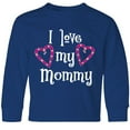 thumbnail image 3 of Inktastic I Love my Mommy- hearts Long Sleeve Youth T-Shirt, 3 of 5