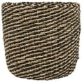 thumbnail image 3 of Northlight Set of 3 Striped Beige and Black Woven Seagrass Storage Baskets 14", 3 of 6
