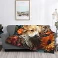 thumbnail image 2 of Naloa Vintage Colorful Flower Puppy Flannel Blankets - Thick and Warm Blanket for Winter, Soft Fuzzy Plush King Blanket for All Seasons40"x30", 2 of 6