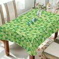 thumbnail image 4 of Geometric Triangle Pattern Tablecloth Rectangle Colorful Table Cloth Large Square Table Cover for Dining Kitchen Party 60"x60" Decor Gift, 4 of 7