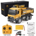 thumbnail image 1 of Huina 1573 RC Big Dump Truck 1/14 10 canales 2,4 GHz 7,2 V 400mAh batería LED luz todoterreno camiones niños juguetes regalo de Navidad1B Deng Xun unisex, 1 of 1