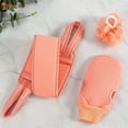 thumbnail image 2 of Spencer 3Pcs Exfoliating Back Scrubber for Shower, Exfoliating Bath Glove & Shower Loofah Sponge Set for Deep Clean, Invigorate Skin (Pink), 2 of 8