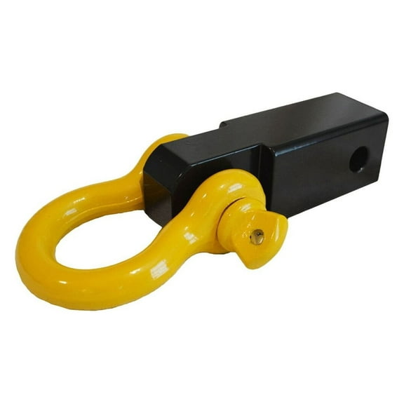 EZ Travel Collection 10,000 Capacity Yellow D-Ring Bow Shackel Tow Hitch with 5/8" Hitch Pin