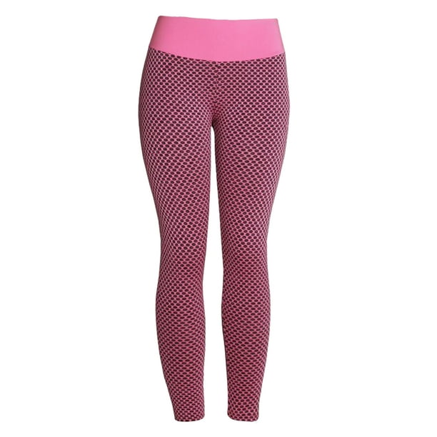 Women Leggings Control Solid Yoga Pants Fitness Gym Stretchy Seamless Pink  XL