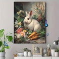 thumbnail image 4 of UXIEQU White Rabbit Carrots Floral Canvas Wall Art 15.75x11.81 Inches, 4 of 8