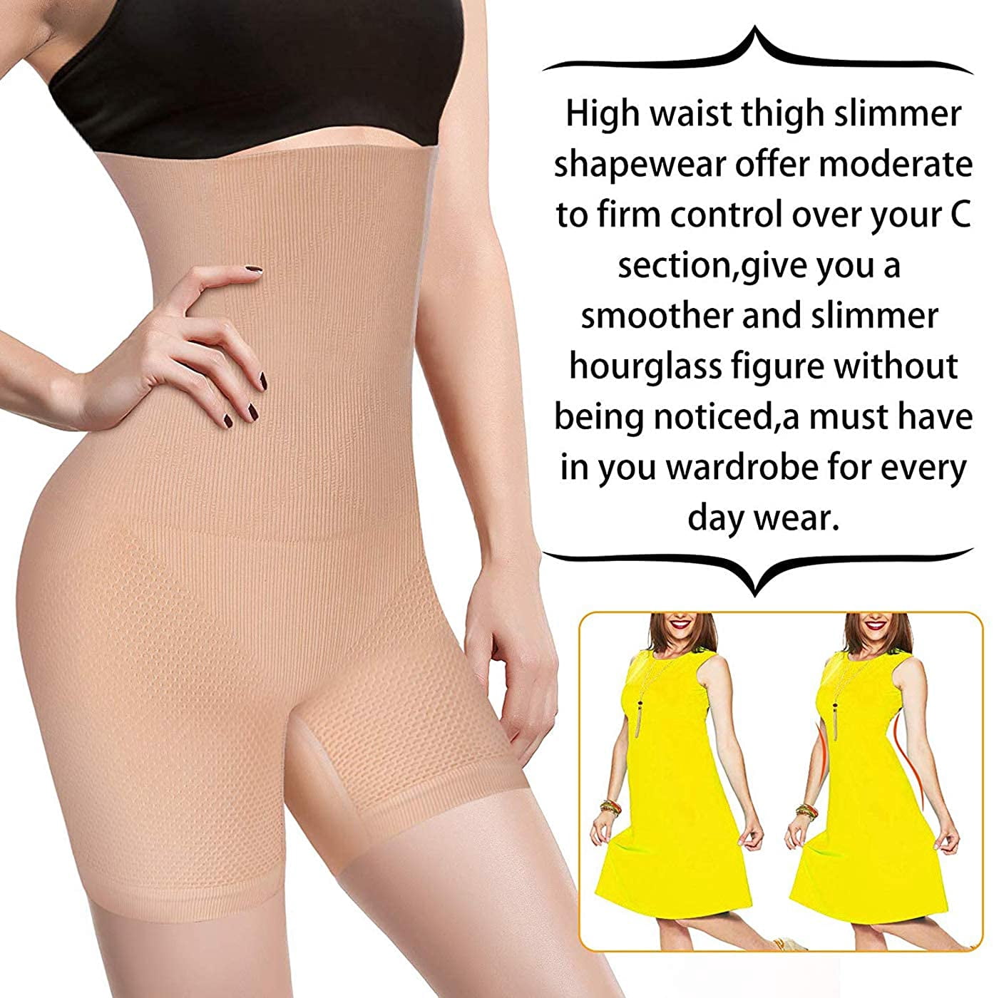 Short Amincissant Lève-Fesses – Contrôle Abdomen Et Cuisses | Tissu Compression PowerSlim | Pour Silhouette Sculptée - 2