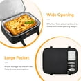 thumbnail image 5 of Insulated Casserole Carrier for Hot or Cold Food, Lasagna Lugger Tote for Potluck Parties/Picnic/Cookouts, Fits 9"×13" Baking Dish, Black, 5 of 7