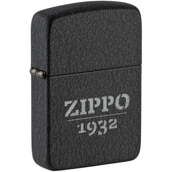 Zippo 46567 Zippo Design Iconic Black Crackle Metal Pocket Lighter