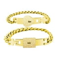 thumbnail image 1 of Pulsera de Acero Inoxidable para Pareja con Cerradura, Pulsera de Titanio Acero, 1 of 4