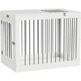 Furpezoo Dog Crate, Large Dog Crate Furniture Wood Two Door Dog Cage, 40"L