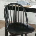 thumbnail image 4 of Linon Newton 24" Windsor Back Counter Stools, Black Finish, Set of 2, 4 of 13