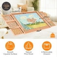 Puzzle Board Table with Drawers Jigsaw Puzzle Boards Portable 1500 Pieces Lazy Susan Spinning