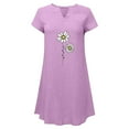 thumbnail image 4 of Sexy Vestidos Cortos de Verano para las Mujeres 2025 Moda Suelta de Ocio Vestido de Manga Corta con Cuello en V, Vestido Casual de Rodilla, 4 of 6