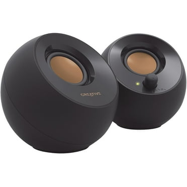 Creative Pebble V2 USB-Powered Desktop Speakers with Far-Field Drivers and Passive Radiators for Pcs and Laptops (Black)