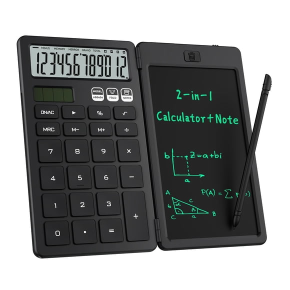 Calculadora de escritorio ROATEE con bloc de notas LCD borrable
