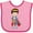 Pink and Fuchsia, variant on Inktastic Prince, King, Knight, Sword, Crown, Brown Hair Boys Baby Bib