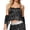 A-Dark Gray218, variant on Fringe-Trimmed Cropped Cami for Women Sequin Shimmer Party Nightclub Spaghetti-Strap Tank