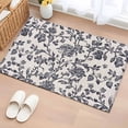 thumbnail image 2 of Spring Flowers Entryway Rug 2x3 Area Rug Washable Indoor Doormat Small Bathroom Rugs Low Pile Accent Throw Rugs Farmhouse Dark Blue Pastoral Floral Leaf Floor Carpet for Kitchen Bedroom Entrance, 2 of 9