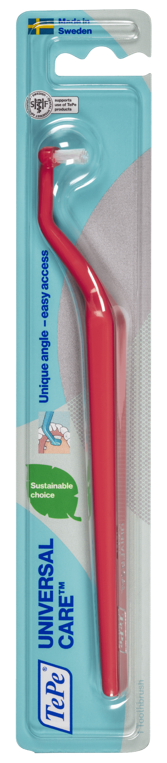 TEPE Universal Care Soft Slim Toothbrush – Angled for Braces, Retainers, Implants, 1 Brush