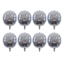 4D Silver Foil Balloon, Smoother Surfaces 8Pcs Silver Leaf Balloons For Dance Clubs
