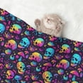 thumbnail image 2 of Naloa mushroom Skull star Dog Blanket, 3 Sizes Cat Blanket for Indoor Cats Large Medium Small Dog Gifts-Large, 2 of 8
