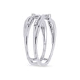 thumbnail image 4 of 0.30 CT Round Cut White Cubic Zirconia Infinity Enhancer Guard Ring In 14K White Gold Over Sterling Silver (Color: White, Clarity: VVS1-VVS2, 0.30 Cttw) -4.5, 4 of 6