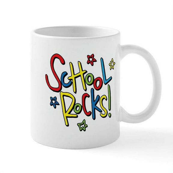 CafePress - School Rocks! Mug - 11 oz Ceramic Mug - Novelty Coffee Tea Cup