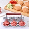 thumbnail image 4 of Hamburger Press Non Stick Triple Burger Press Mini Hamburger Patty Maker, 4 of 5