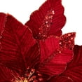 thumbnail image 5 of Northlight 20" Lighted Red Velvet Poinsettia Christmas Stem Spray, 5 of 5