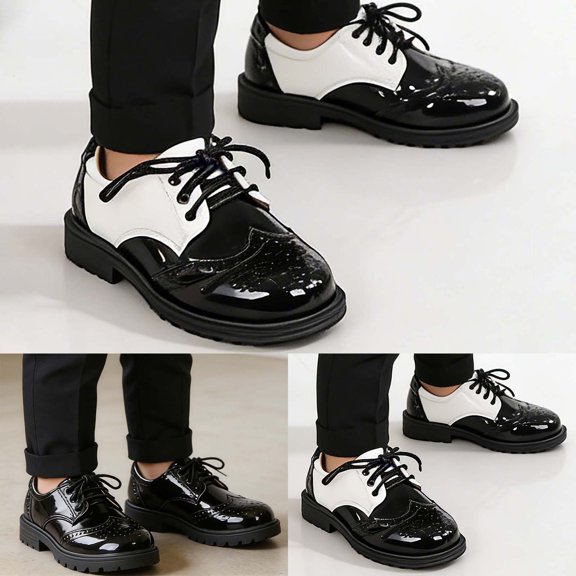 CAIXIA Boys Dress Shoes Casual Oxfords Sneakers Comfort School Uniform Formal Shoes Wedding Church Dress Shoe for Toddler/Little/Big Kid