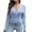 Blue, variant on Lovskoo 2024 Sweaters for Women Fall Trendy Casual Comfortable Long Sleeve V-Neck Sweater Blue