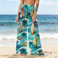 thumbnail image 2 of Levmjia Women's 2026 New Bohemian Style 100% Polyester Pearl Chiffon Lightweight Sunscreen Beach Cover - up Wide - leg Long Pants Beach Pants Swimwear Cover - up, 2 of 7