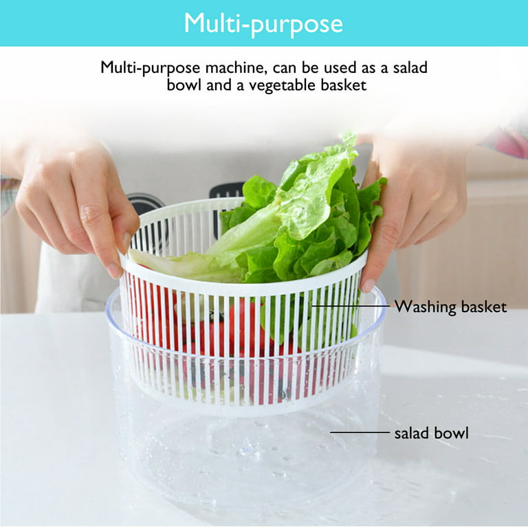 RTMAXCO Salad Spinner 5L Fruits Vegetable Washer Dryer Fruits and Vegetables Dryer Lettuce Spinner & Fruit Veggie Wash