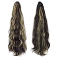 thumbnail image 3 of LELINTA 24 inch Ponytail Extension Wavy Curly Synthetic Hair Hairpieces Long Thick Pony Tails with Jaw Clip for Women Girls 16Colors 135g/24", 3 of 8