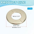 thumbnail image 2 of Uxcell Wall Split Flange ABS Round Self-Adhesive Escutcheon Plate Buckles Cover for Water Pipe Faucet Decoration 2.52" Gold, 2 of 7