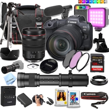 Canon EOS R5 C Cinema Camera Bundle with RF 24-105mm, EF 75-300mm ...