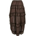 thumbnail image 5 of new autumn and winter women's hip-hop gothic punk retro pleated layered ruffle skirt-Black-L, 5 of 7