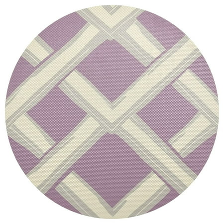 

Intersecting Grids Pattern 4-Piece 15.4in Heat-Proof PVC Plate Mats Easy Cut and Clean for Family Use